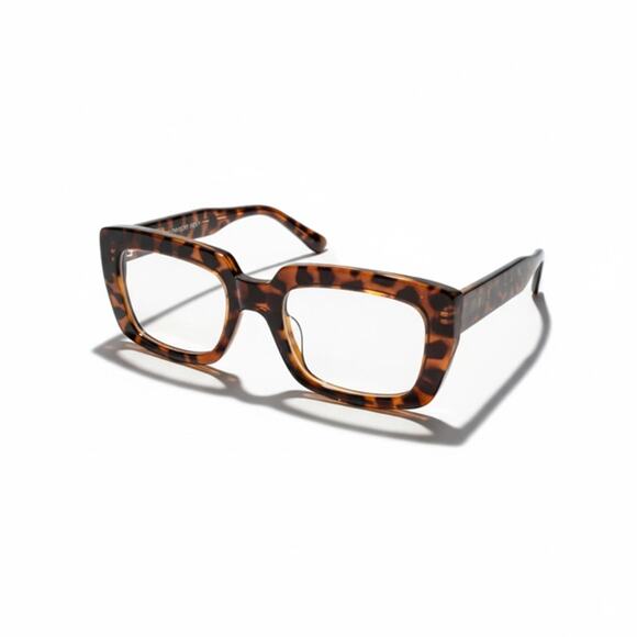 Unisex Reading Glasses +2.00 – Brown Tortoise – Square Frame - Picture 1 of 2